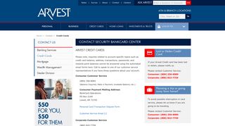Contact Security Bankcard Center - Arvest Bank