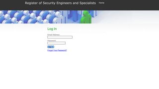 Register of Security Engineers and Specialists - Log In