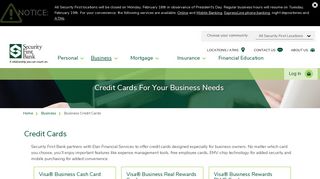 Security First Bank | Credit Cards for Business Owners