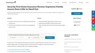 Security First Home Insurance Review: Expensive Florida Insurer ...