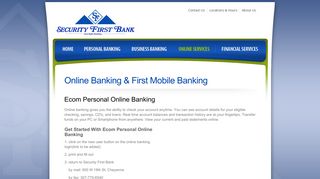 Online Banking - Security First Bank (Cheyenne, Wy)