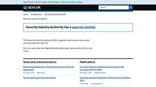 Security Industry Authority - GOV.UK