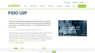 U2F - FIDO Universal 2nd Factor Authentication | Yubico