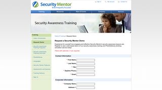 Request a Security Awareness Training Demo | Security Mentor