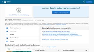 Security Mutual Insurance Company: Login, Bill Pay, Customer ... - Doxo