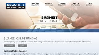 Business Online Banking - Security National Bank