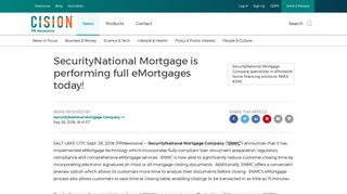 SecurityNational Mortgage is performing full eMortgages today!