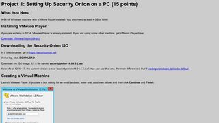 Project 1: Setting Up Security Onion on a PC (15 points) - samsclass.info