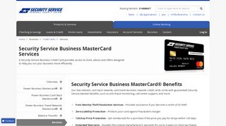 Security Service Business MasterCard Services