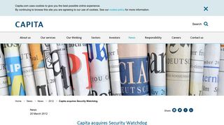 Capita acquires Security Watchdog | Capita