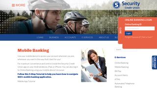 Mobile Banking - Security Credit Union