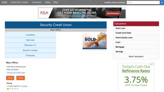 Security Credit Union - Holly, MI - Credit Unions Online