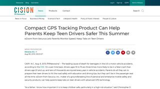 Compact GPS Tracking Product Can Help Parents Keep Teen Drivers ...