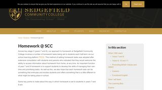 Homework @ SCC - Sedgefield Community College