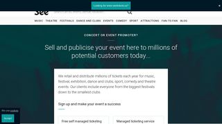 Sell and publicise your event to millions of potential ... - See Tickets