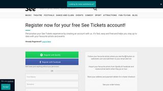 Create an account - See Tickets