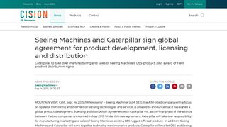 Seeing Machines and Caterpillar sign global agreement for product ...