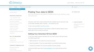 Posting Your Jobs to SEEK - Breezy HR