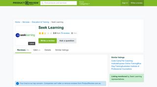 Seek Learning Reviews - ProductReview.com.au