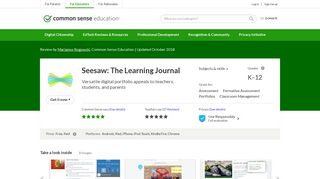 Seesaw: The Learning Journal Review for Teachers | Common Sense ...