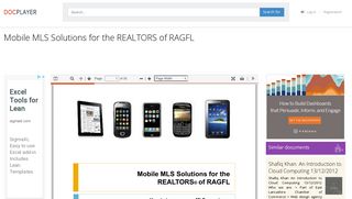 Mobile MLS Solutions for the REALTORS of RAGFL - PDF