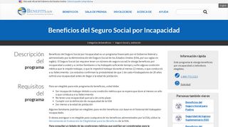Beneficios del Seguro Social por Incapacidad | Benefits.gov
