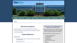 SEH America - Silicon Wafer Manufacturer
