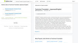Technical Translator - Japanese/English Job in Vancouver, WA at ...