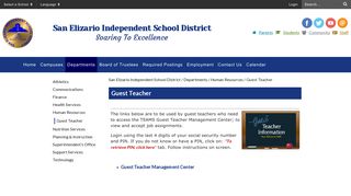 Guest Teacher - San Elizario Independent School District