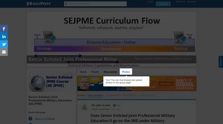 Senior Enlisted Joint Professional Military Education (SEJPME ...