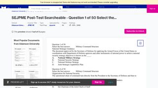 SEJPME Post-Test Searcheable - Question 1 of 50 Select the best ...