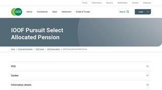 IOOF Pursuit Select Allocated Pension