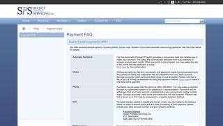 Payment FAQ - Select Portfolio Servicing