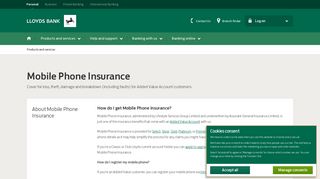 Lloyds Bank - UK Bank Accounts - Mobile Phone Insurance