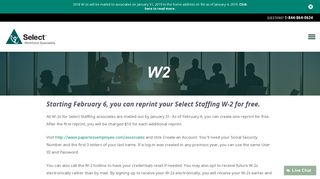 W2 | Select Staffing