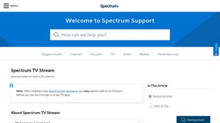 Spectrum TV Stream - Spectrum.net