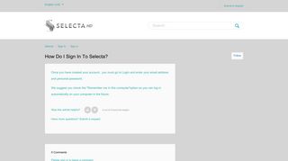 How do I sign in to Selecta? – Selecta
