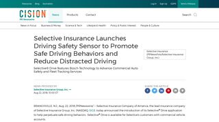 Selective Insurance Launches Driving Safety Sensor to Promote Safe ...