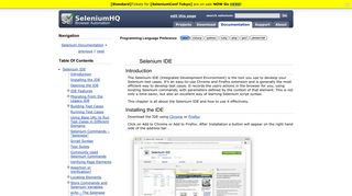Selenium IDE — Selenium Documentation