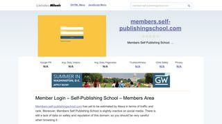 Members.self-publishingschool.com website. Member Login – Self ...