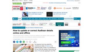 Aadhaar Card Update: How to update or correct Aadhaar details ...