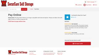 Pay Online - SecurCare Self Storage