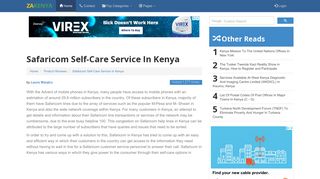 Safaricom Self-Care Service In Kenya - ZaKenya