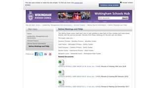 Selima Meetings and FAQs - Wokingham Schools Hub