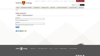 User account | Selkirk College