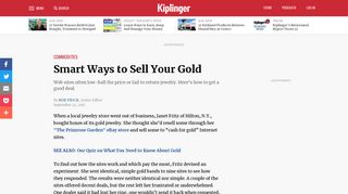 Smart Ways to Sell Your Gold - Kiplinger