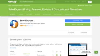 SellerExpress Pricing, Features, Reviews & Comparison of ... - GetApp