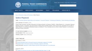 Sellers Playbook | Federal Trade Commission