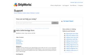 Add a SellerVantage Store : ShipWorks Support