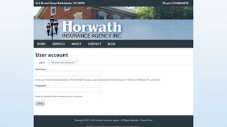 User account | Horwath Insurance Agency -We Sell Health Insurance ...